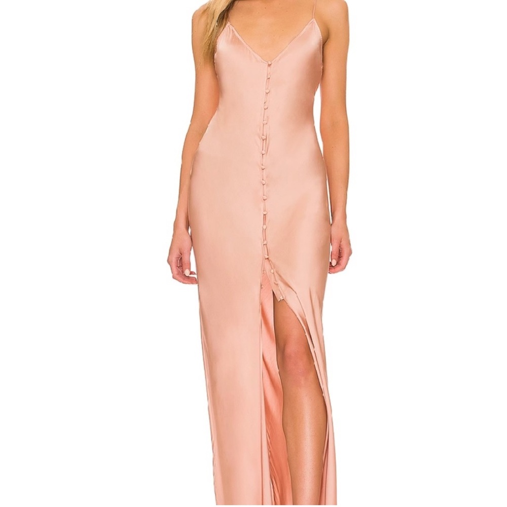 L’Agence size 4 dusty pink silk maxi dress